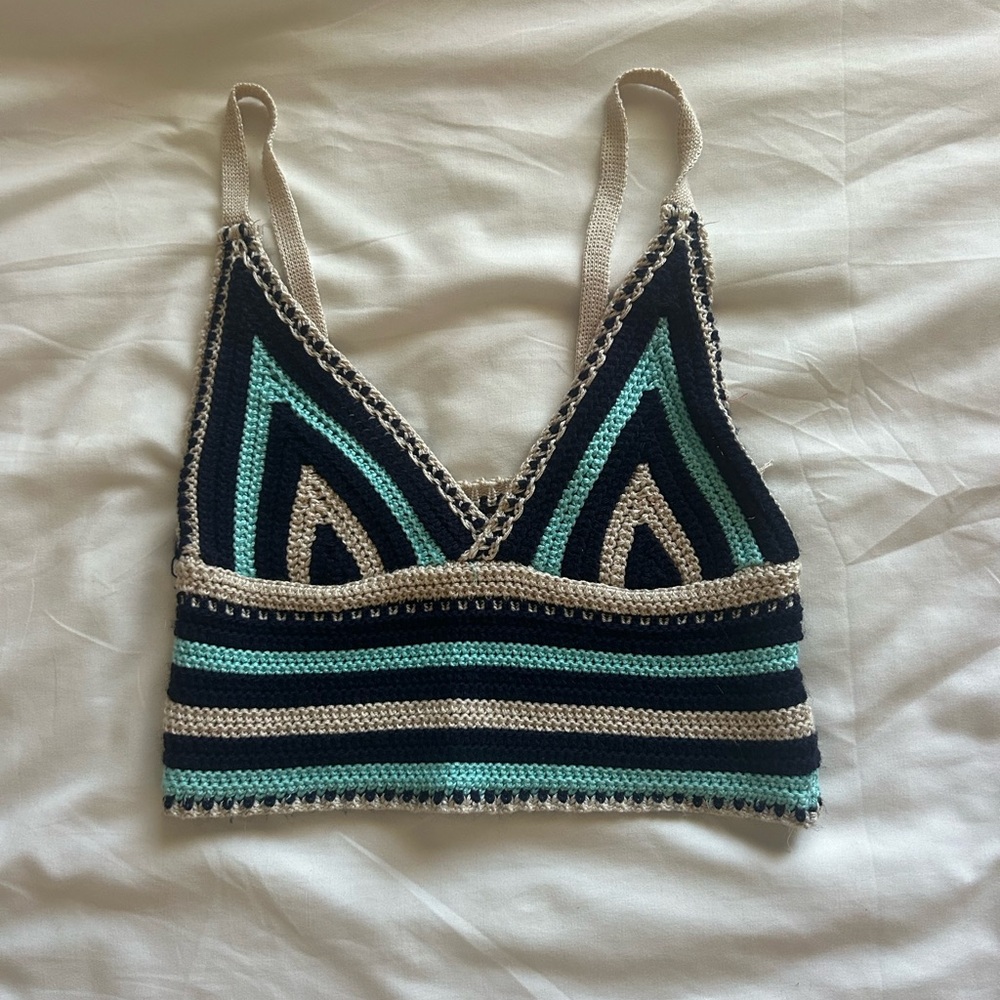 Striped Knit Crop Top